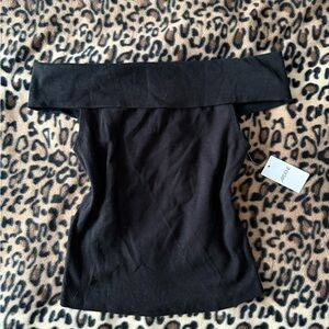 NWT Classic Black Ribbed Top